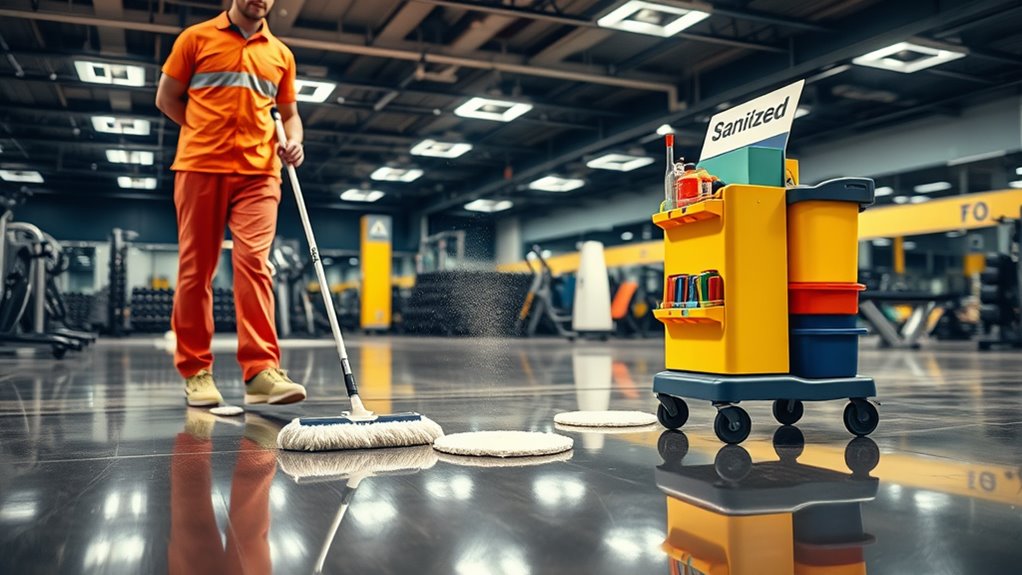 cleaning gym floors effectively