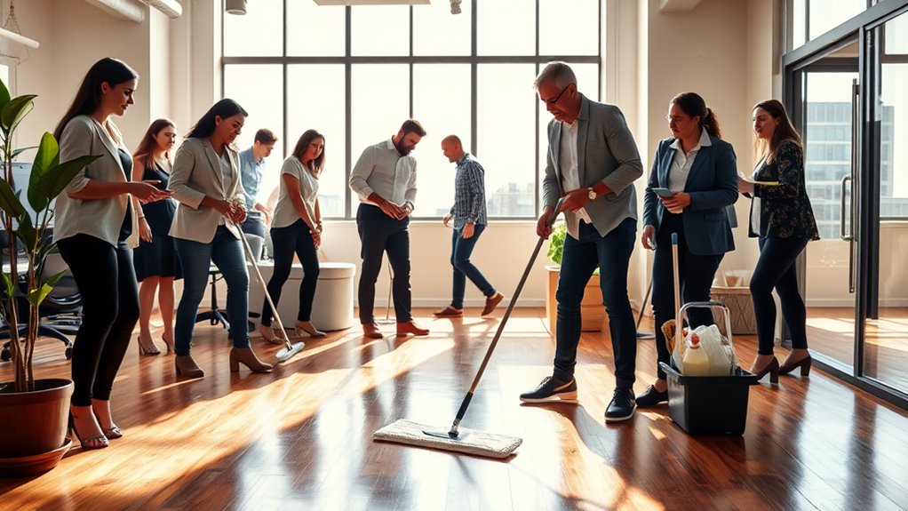 employee cleaning duties outlined